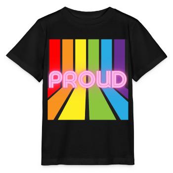proud pride lgbt lgbtqi - T-shirt bio MINI CREATOR Stanley/Stella Enfant - noir - Devant - Mikhail (115cm)