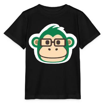 Affe Stickerart - Stanley/Stella Kinder T-Shirt MINI CREATOR  - Schwarz - Vorne - Mikhail (115cm)