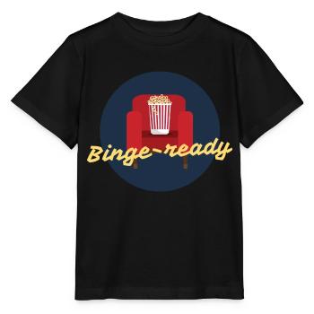 binge ready - Stanley/Stella Kinder T-Shirt MINI CREATOR  - Schwarz - Vorne - Mikhail (115cm)