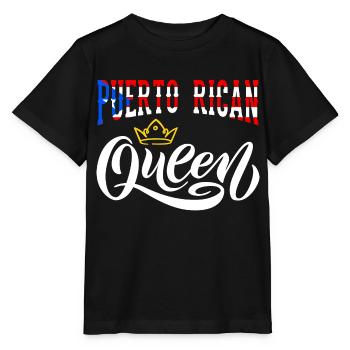 Puerto Rican Queen Puerto Rico Boricua Puerto - Stanley/Stella MINI CREATOR Kids’ T-Shirt - black - Front - Mikhail (115cm)