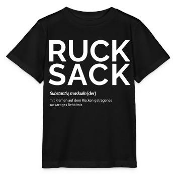 Rucksack Definition - Stanley/Stella Kinder T-Shirt MINI CREATOR  - Schwarz - Vorne - Mikhail (115cm)