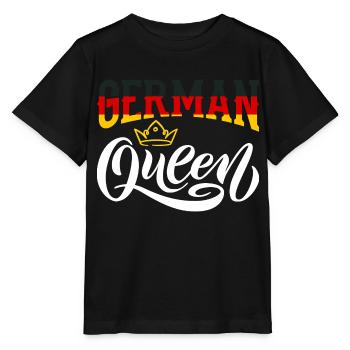 German Queen Germany German Flag - Stanley/Stella Kinder T-Shirt MINI CREATOR  - Schwarz - Vorne - Mikhail (115cm)