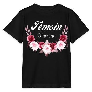 témoin d'amour - T-shirt bio MINI CREATOR Stanley/Stella Enfant - noir - Devant - Mikhail (115cm)