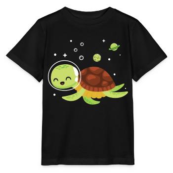 Drôle de tortue de mer Tortue de mer Eau de mer - T-shirt bio MINI CREATOR Stanley/Stella Enfant - noir - Devant - Mikhail (115cm)