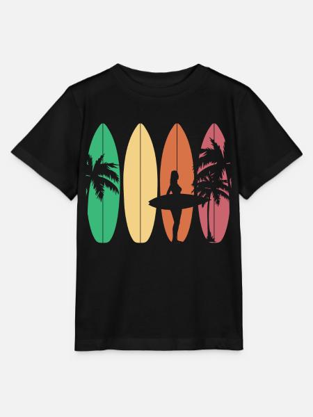 Surfing Surfboard Surfer Geschenksidee - Stanley/Stella Kinder T-Shirt MINI CREATOR  - Schwarz