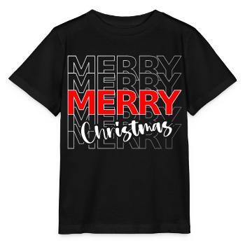 Merry Christmas - Christmas atmosphere - Stanley/Stella MINI CREATOR Kids’ T-Shirt - black - Front - Mikhail (115cm)
