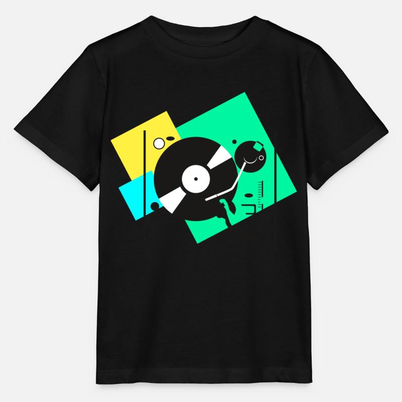 colorful turntables - Stanley/Stella Kinder T-Shirt MINI CREATOR  - Schwarz