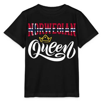 Reine norvégienne Norvège Drapeau norvégien - T-shirt bio MINI CREATOR Stanley/Stella Enfant - noir - Devant - Mikhail (115cm)