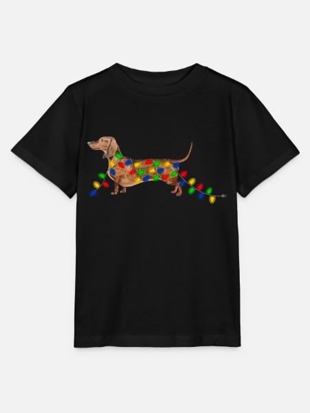 Weihnachten Dackel Weihnachtsdackel - Stanley/Stella T-shirt MINI CREATOR til børn - sort