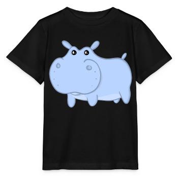 Henry das blaue Nilpferd - Stanley/Stella Kinder T-Shirt MINI CREATOR  - Schwarz - Vorne - Mikhail (115cm)