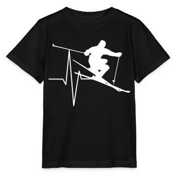 Ski battement de cœur sports d’hiver - T-shirt bio MINI CREATOR Stanley/Stella Enfant - noir - Devant - Mikhail (115cm)