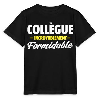 collègue formidable / cadeau humour collègue - T-shirt bio MINI CREATOR Stanley/Stella Enfant - noir - Devant - Mikhail (115cm)