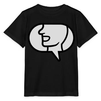 Icône Communiquer bulle de dialogue - T-shirt bio MINI CREATOR Stanley/Stella Enfant - noir - Devant - Mikhail (115cm)