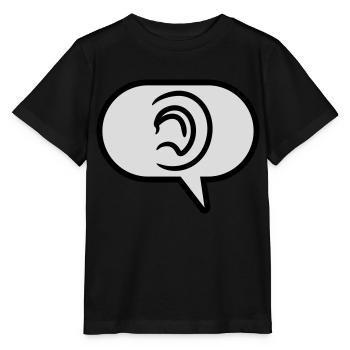 Entendre une bulle de discours de symbole simple - T-shirt bio MINI CREATOR Stanley/Stella Enfant - noir - Devant - Mikhail (115cm)