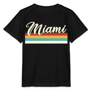 Miami - Florida - Retro - Vintage - United States - Stanley/Stella Kinder T-Shirt MINI CREATOR  - Schwarz - Vorne - Mikhail (115cm)