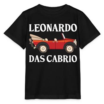 Leonardo das Cabrio lustig Geschenk - Stanley/Stella Kinder T-Shirt MINI CREATOR  - Schwarz - Vorne - Mikhail (115cm)
