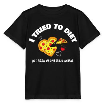 Diet Pizza Food Slimming Intent Failure Soul - Stanley/Stella MINI CREATOR Kids’ T-Shirt - black - Front - Mikhail (115cm)
