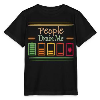 Leute lassen mir Humor - Stanley/Stella Kinder T-Shirt MINI CREATOR  - Schwarz - Vorne - Mikhail (115cm)