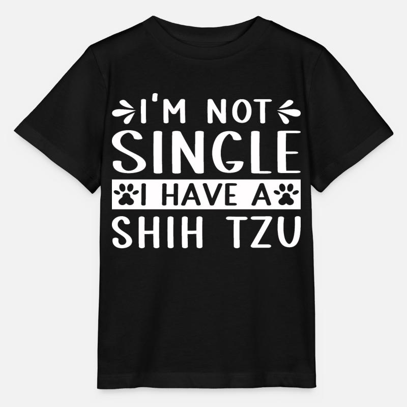I´m not Single i have a Shih Tzu - Stanley/Stella Kinder T-Shirt MINI CREATOR  - Schwarz