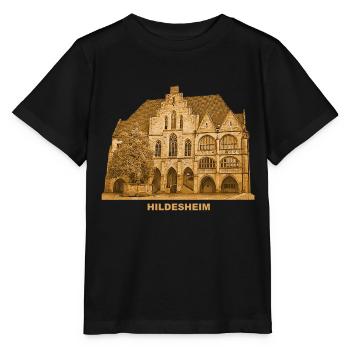 Hildesheim Rathaus Marktplatz Niedersachsen - Stanley/Stella Kinder T-Shirt MINI CREATOR  - Schwarz - Vorne - Mikhail (115cm)