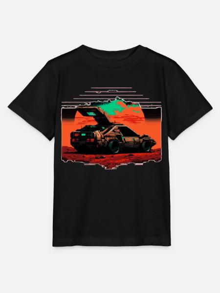 Leuchtende Farben und ein retro classic Sportwagen - Stanley/Stella Kinder T-Shirt MINI CREATOR  - Schwarz