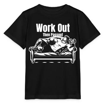GYM TSHIRT FOR MAN WORK OUT THEN PASSOUT - Stanley/Stella MINI CREATOR Kids’ T-Shirt - black - Front - Mikhail (115cm)