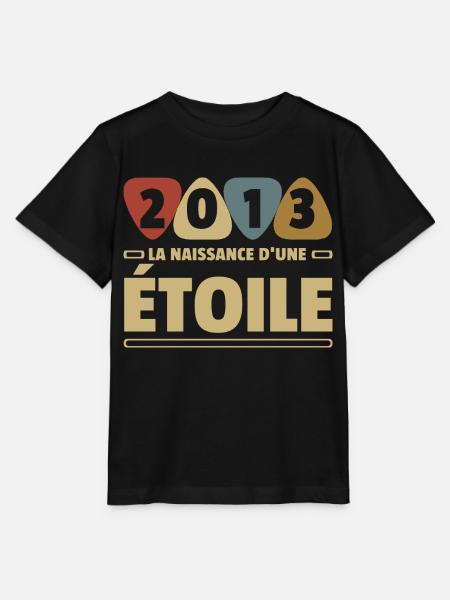 2013 date de naissance / anniversaire année 2013 - T-shirt bio MINI CREATOR Stanley/Stella Enfant - noir
