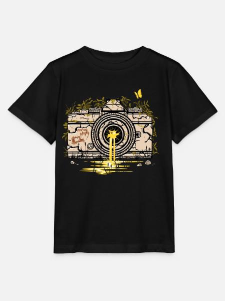 Kamera-Ruinen - Stanley/Stella Kinder T-Shirt MINI CREATOR  - Schwarz