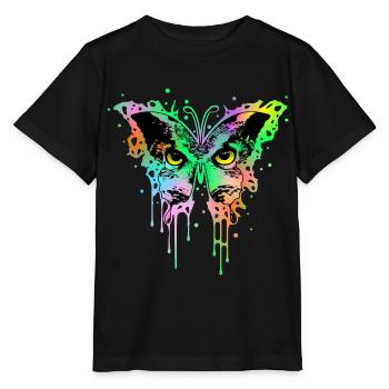 Hibou Papillon 1 - T-shirt bio MINI CREATOR Stanley/Stella Enfant - noir - Devant - Mikhail (115cm)