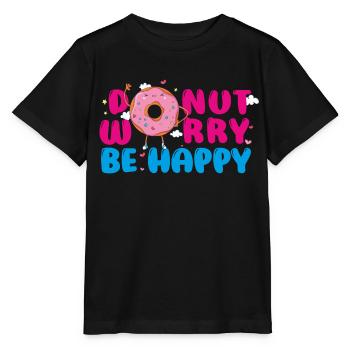 DONUT WORRY - Stanley/Stella MINI CREATOR Kids’ T-Shirt - black - Front - Mikhail (115cm)