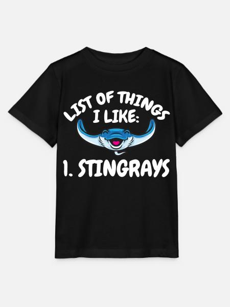 Stachelrochen Mantarochen Ozean Rochen - Stanley/Stella Kinder T-Shirt MINI CREATOR - Schwarz