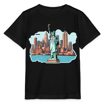 NY City - Stanley/Stella Kinder T-Shirt MINI CREATOR  - Schwarz - Vorne - Mikhail (115cm)