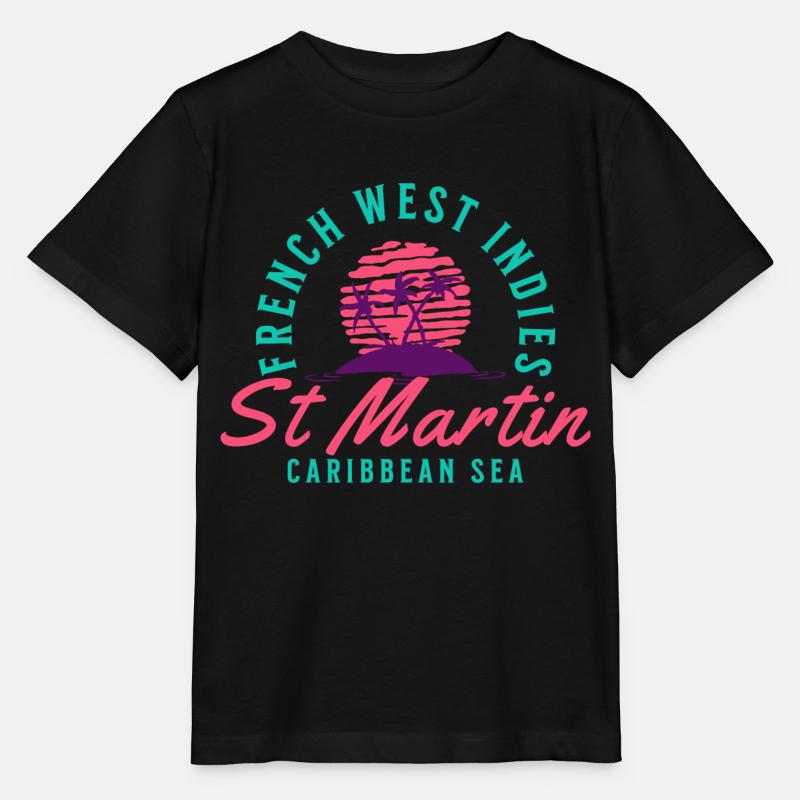 Caraïbes St Martin - T-shirt bio MINI CREATOR Stanley/Stella Enfant - noir