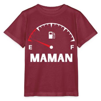 Maman papa bébé assortis - T-shirt bio MINI CREATOR Stanley/Stella Enfant - bordeaux - Devant - Kain (125cm)
