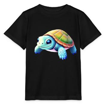 Schildkröte - Stanley/Stella Kinder T-Shirt MINI CREATOR  - Schwarz - Vorne - Mikhail (115cm)