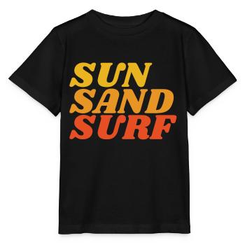 SUN SURF SAND - Stanley/Stella Kinder T-Shirt MINI CREATOR  - Schwarz - Vorne - Mikhail (115cm)