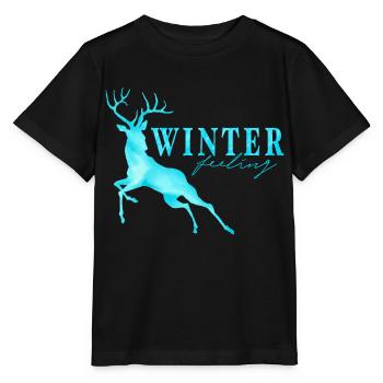 Sensation hivernale - T-shirt bio MINI CREATOR Stanley/Stella Enfant - noir - Devant - Mikhail (115cm)