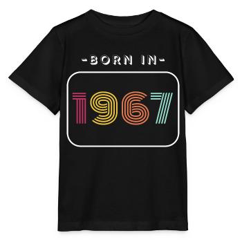 Date de naissance vintage 1967 - T-shirt bio MINI CREATOR Stanley/Stella Enfant - noir - Devant - Mikhail (115cm)