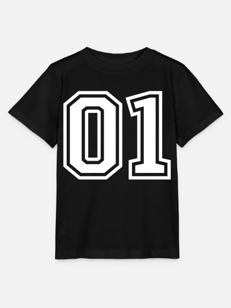 01 eins nummer - Stanley/Stella Kinder T-Shirt MINI CREATOR - Schwarz