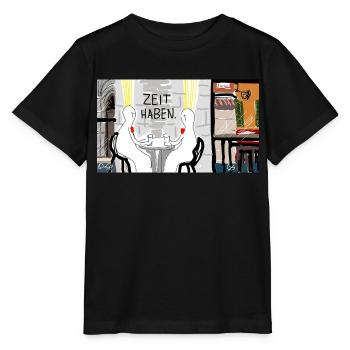Zeit haben. - Stanley/Stella Kinder T-Shirt MINI CREATOR  - Schwarz - Vorne - Mikhail (115cm)