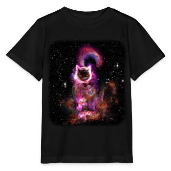 the black hole known as your cat (TILE) - Stanley/Stella MINI CREATOR Kids’ T-Shirt - black - Front - Mikhail (115cm)