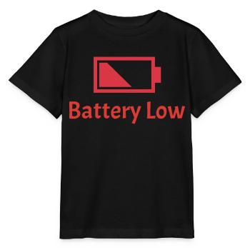Battery Low - Stanley/Stella MINI CREATOR Kids’ T-Shirt - black - Front - Mikhail (115cm)