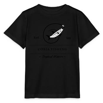 Pêche au cobia Pêche au poisson en eau salée - T-shirt bio MINI CREATOR Stanley/Stella Enfant - noir - Devant - Mikhail (115cm)