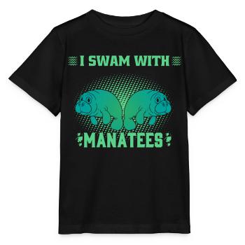 Ich Schwamm Mit Seekühen Wassertiere Seekühe - Stanley/Stella Kinder T-Shirt MINI CREATOR  - Schwarz - Vorne - Mikhail (115cm)