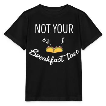 Pas votre taco de petit-déjeuner - T-shirt bio MINI CREATOR Stanley/Stella Enfant - noir - Devant - Mikhail (115cm)