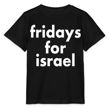 Fridays for israel - Stanley/Stella MINI CREATOR Kids’ T-Shirt - black - Front - Mikhail (115cm)