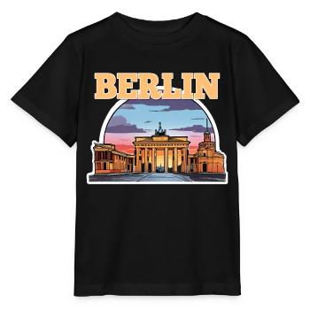 Berlin Brandenburger Tor - Stanley/Stella Kinder T-Shirt MINI CREATOR  - Schwarz - Vorne - Mikhail (115cm)