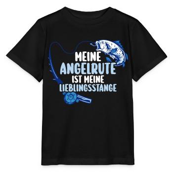 Angler Fishing Fishing Rod Fishing - Stanley/Stella MINI CREATOR Kids’ T-Shirt - black - Front - Mikhail (115cm)