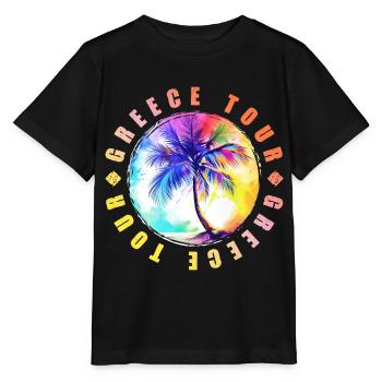Greece Tour Bunt - Stanley/Stella Kinder T-Shirt MINI CREATOR  - Schwarz - Vorne - Mikhail (115cm)