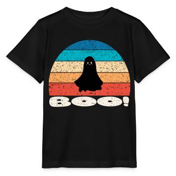 Retro vintage Sunset Halloween Ghost - Stanley/Stella MINI CREATOR Kids’ T-Shirt - black - Front - Mikhail (115cm)